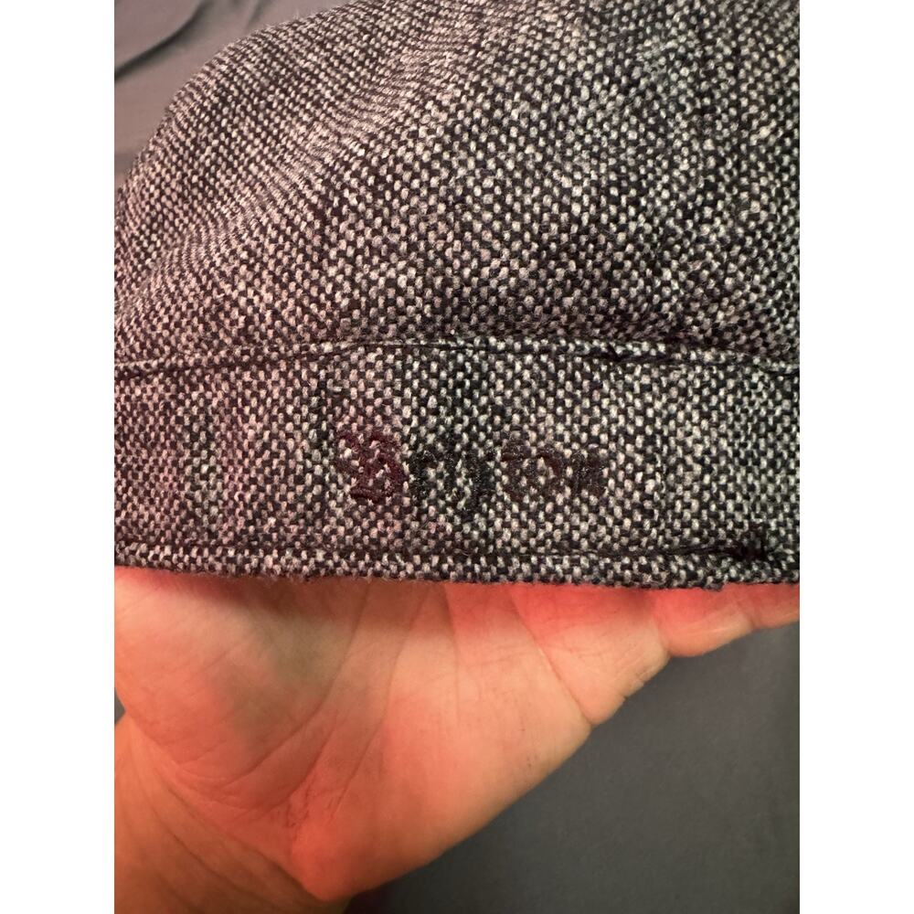 Brixton Newsboy Cabbie Hat Mens 7 1/4 Gray Tweed Wool Blend Cap - Picture 5 of 10